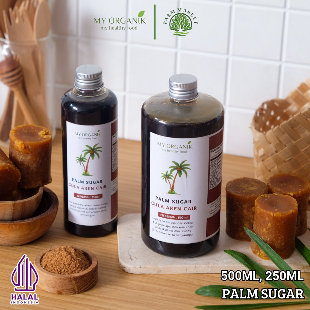 

My Organik Syrup Palm Sugar Liquid Pure 100% / Gula Aren Cair Organik Murni Premium Asli 100%