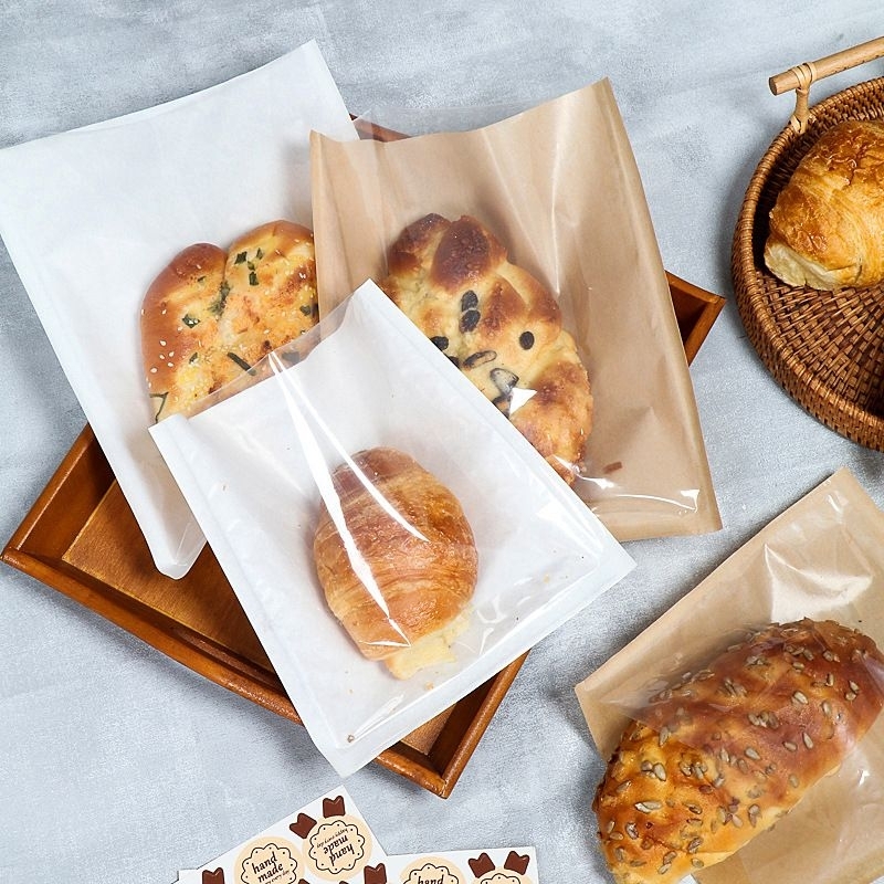 kantong roti isi 100 pcs / plastik roti / kertas kue