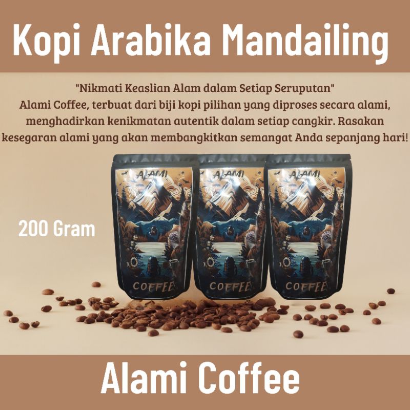 

Kopi Arabika Premium Mandailing Sumut/alami Coffee