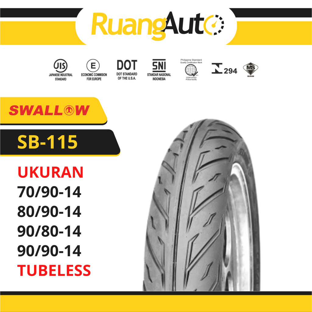BAN MOTOR SWALLOW SB-115 SEA HAWK RING 14 | 70/90 | 80/90 | 90/80 | 90/90 | 100/70 | 110/70 | 120/70