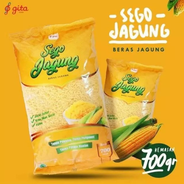 

Sego Jagung 700gr - Beras Jagung Alami Kaya Serat