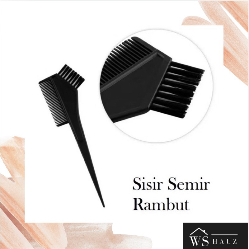 KUAS SISIR UNTUK SEMIR CAT RAMBUT WARNA RAMBUT BLEACHING SMOOTHING RAMBUT