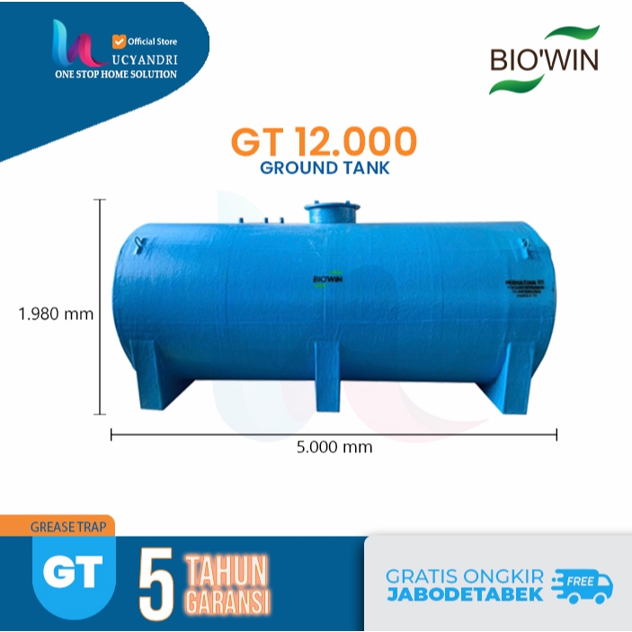 Tangki Air Tanam 12000 L Tandon Toren Tanki Pendam GT 12 Ground Tank