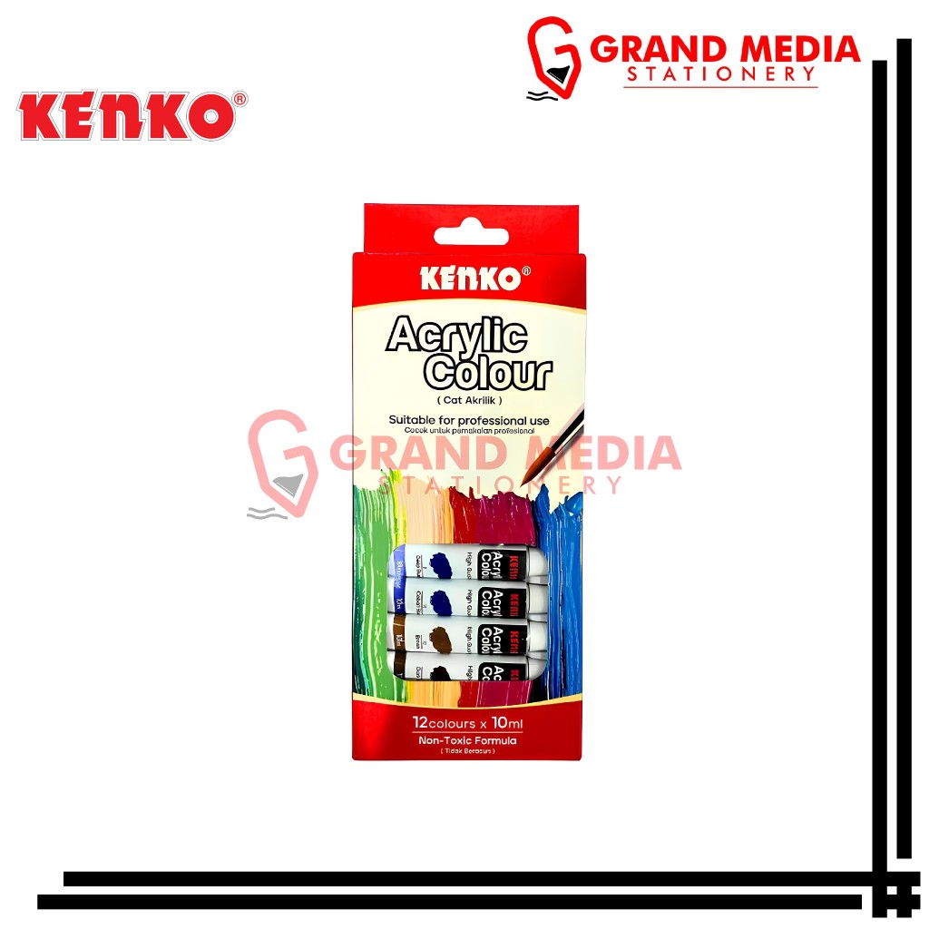 

[GRAND MEDIA] CAT ACRYLIC KENKO 12 WARNA 10 ML ARC-10-12C
