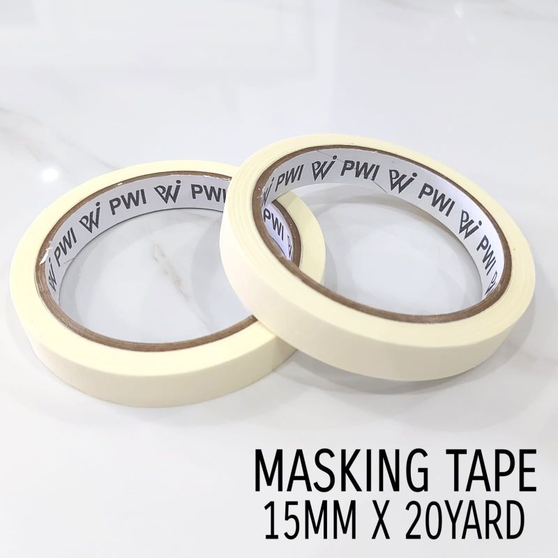 

Masking Tape Cream 15mm x 20yard PWI / Isolasi Kertas
