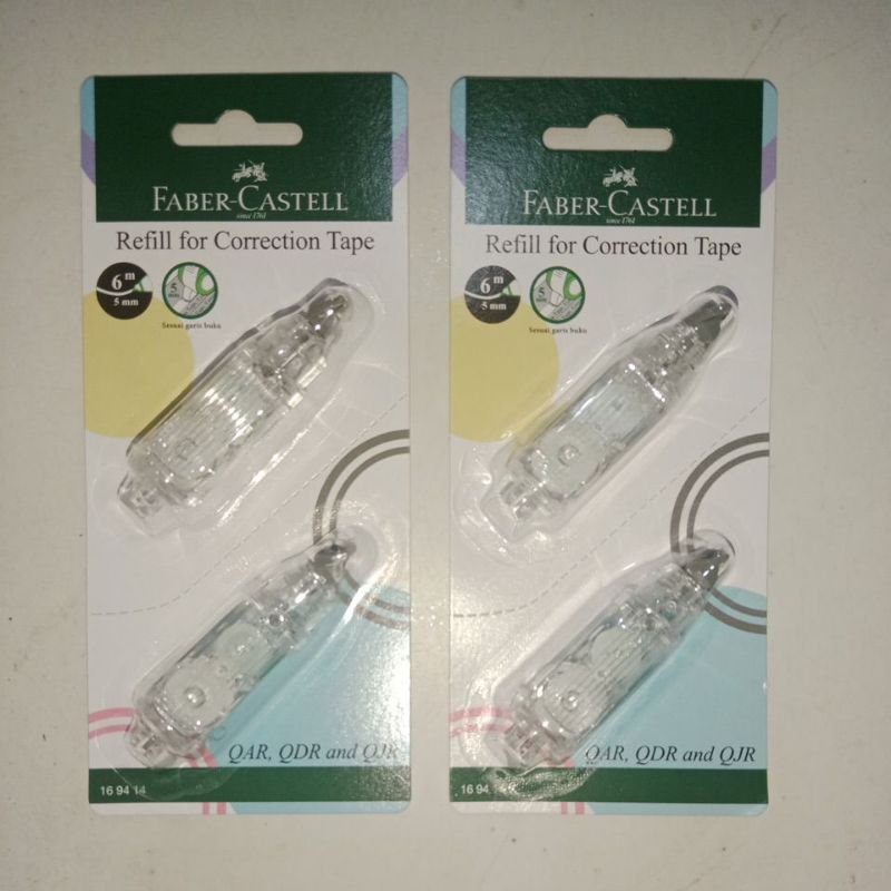 

Isi ulang Correction Tape Faber-castell 6m x 5mm (QAR,QDR & QJR)