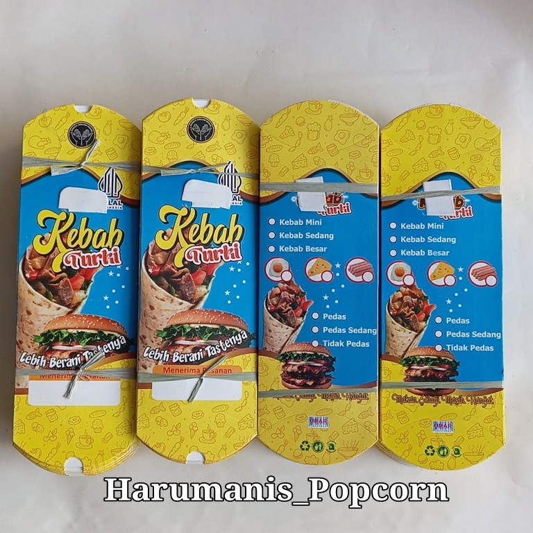 

300 Lembar bungkus kebab / Kemasan kebab / Wadah kebab / Dus kebab