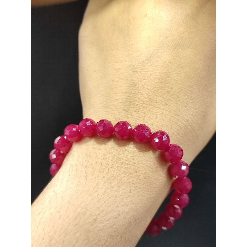 Bracelet Stone Healing Crystal Natural Stone Gelang Ruby Burma Merah Super Hq Premium Grade AA+ 8 10