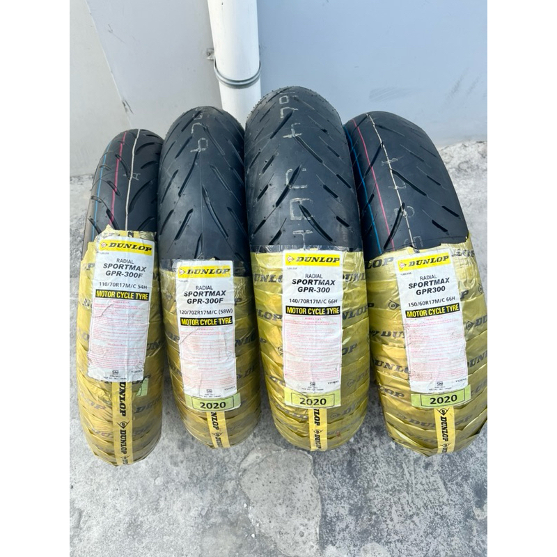 BAN TUBLES DUNLOP 110/70 120/70 140/70 & 150/60 RING 17 RADIAL SPORTMAX GPR300F
