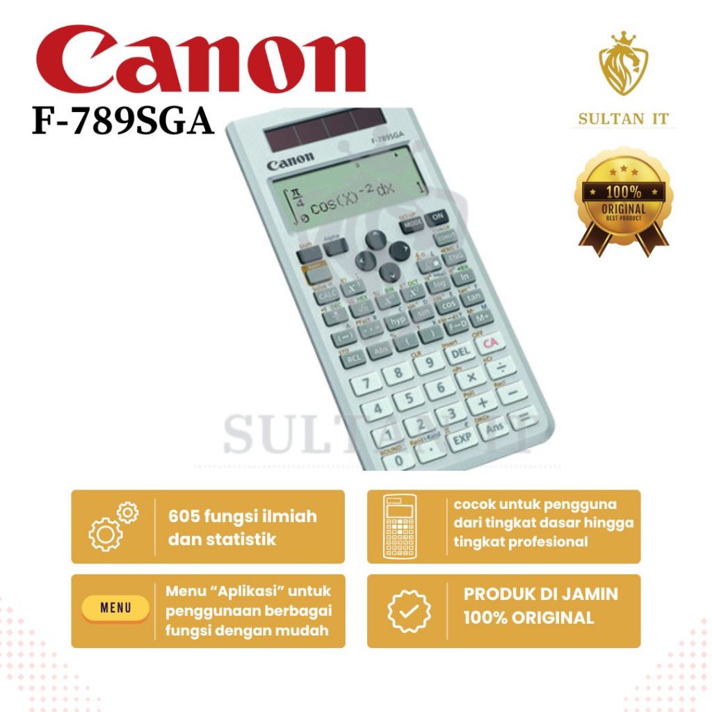 

Canon F-789SGA Calculator Ilmiah Silver Grey - Original