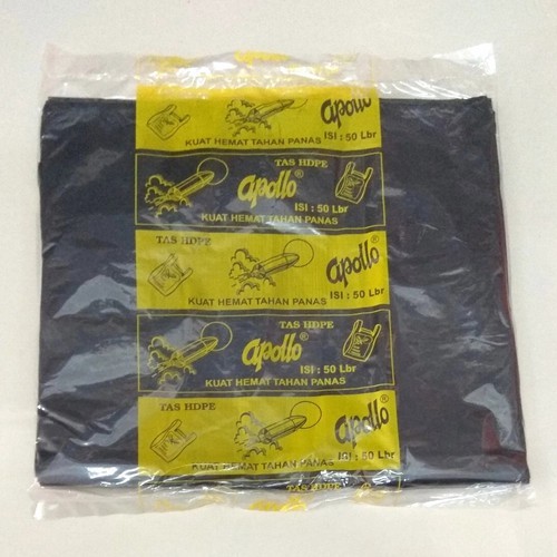 Kantong Kresek Hitam Besar (Logo Kuning)