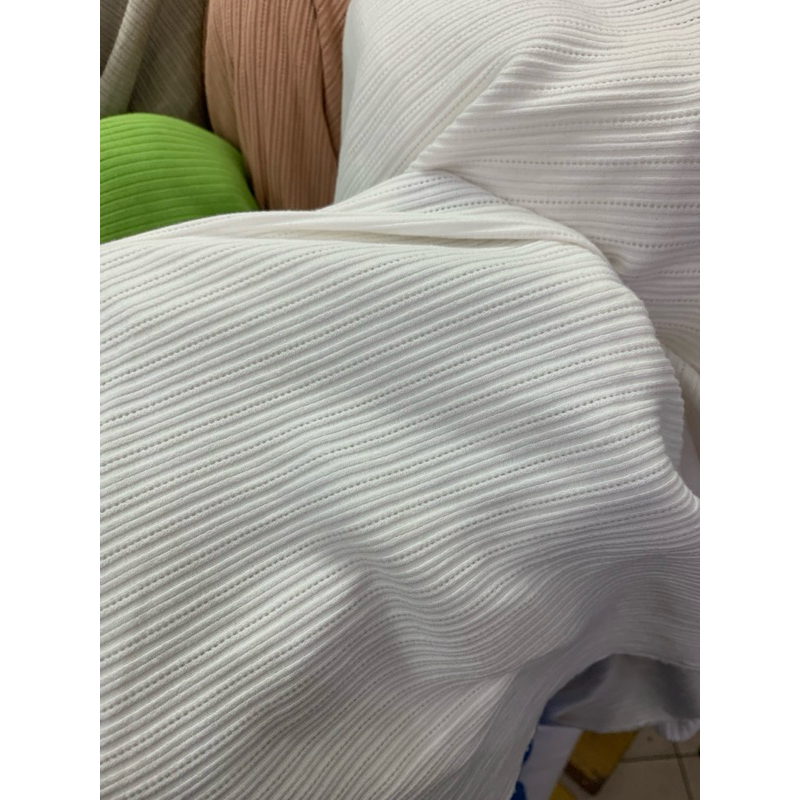 kain rib knit cvc garment import