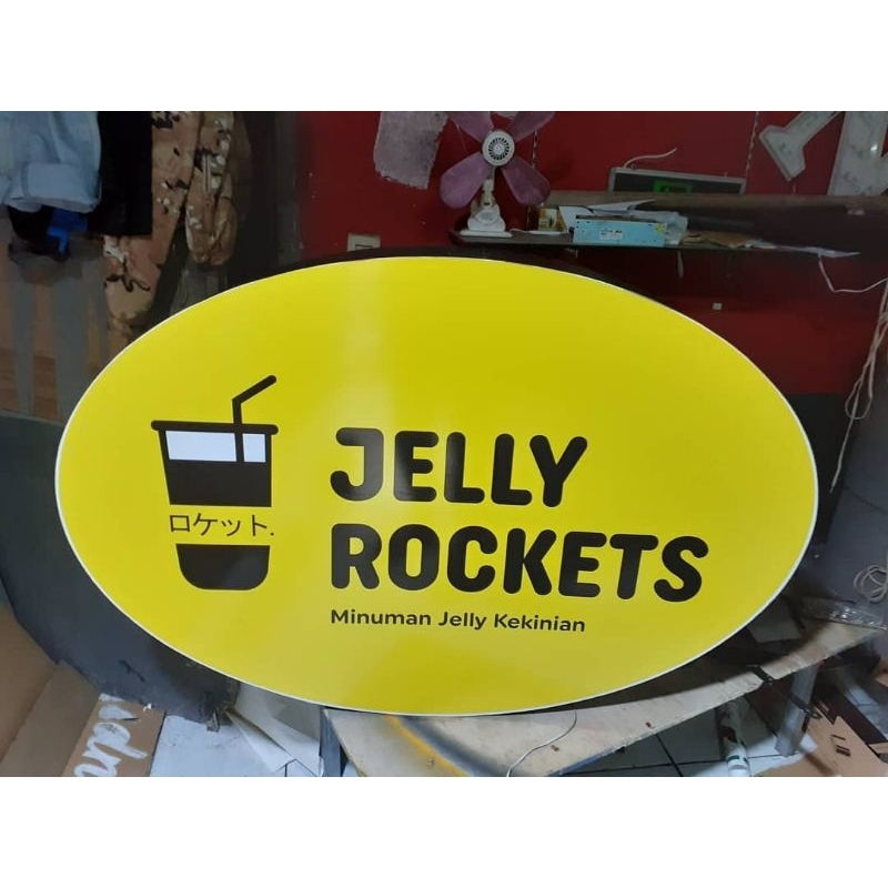 NEON BOX OVAL CUSTOM AKRILIK