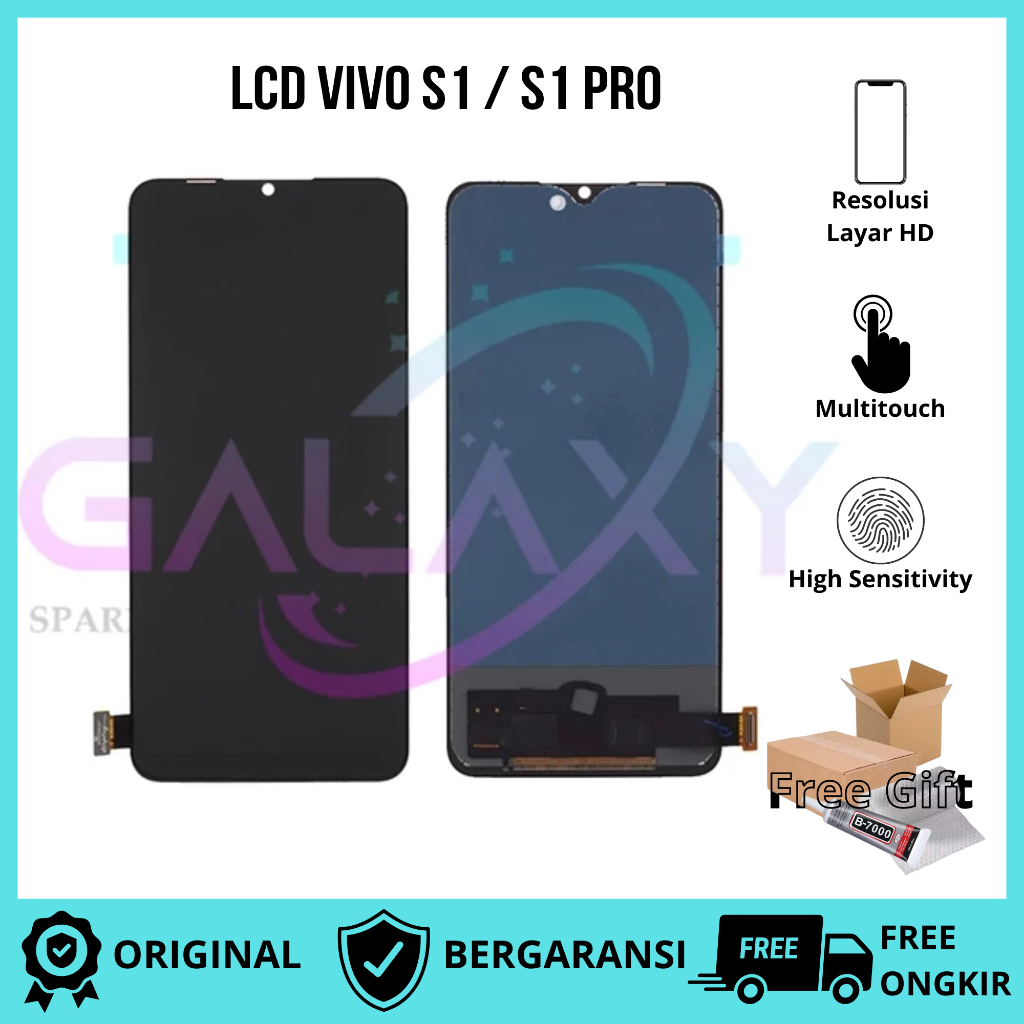 LCD TOUCHSCREEN VIVO S1 / S1 PRO SUPER NON FINGERPRINT ORIGINAL PRODUK BERGARANSI FREE DUS + LEM