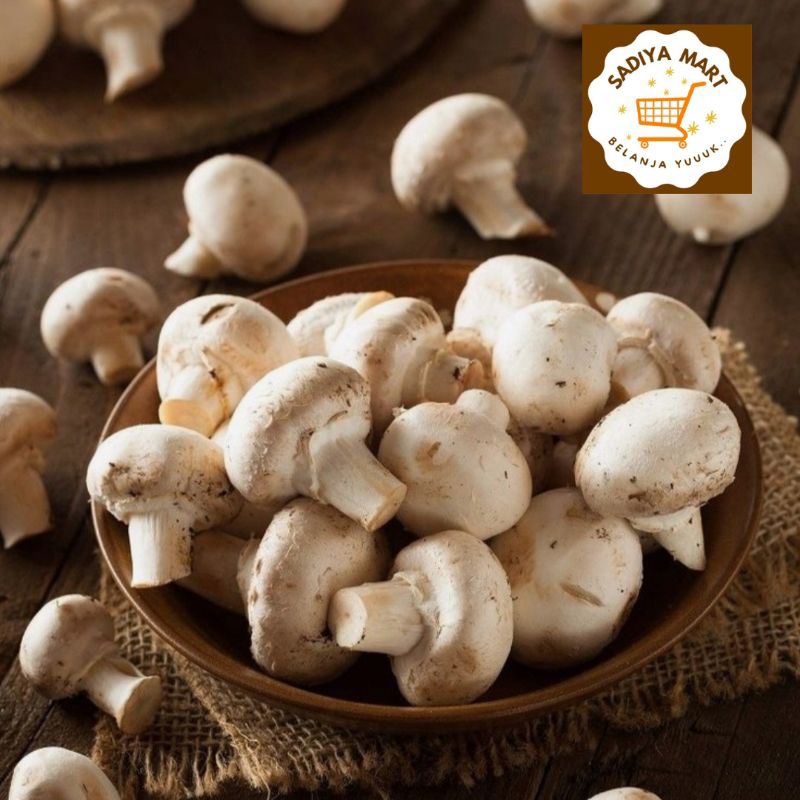 

Jamur Kancing besar 100 gram, 250 gram / Champignon Mushrooms