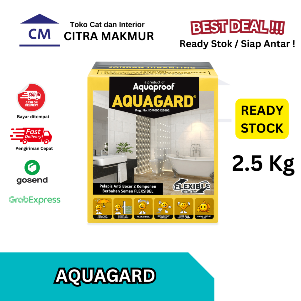 AQUAGARD  - 2.5 Kg (Semen/Acian Anti Bocor dari Aquaproof)