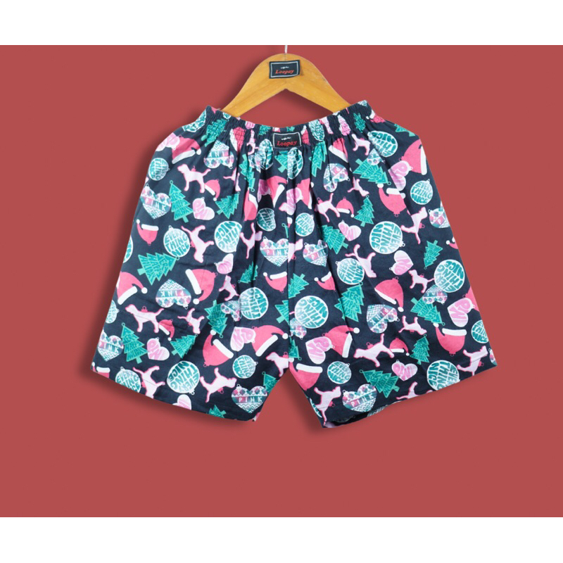 CELANA LOOPAY BOXER MOTIF CHRISTMAS