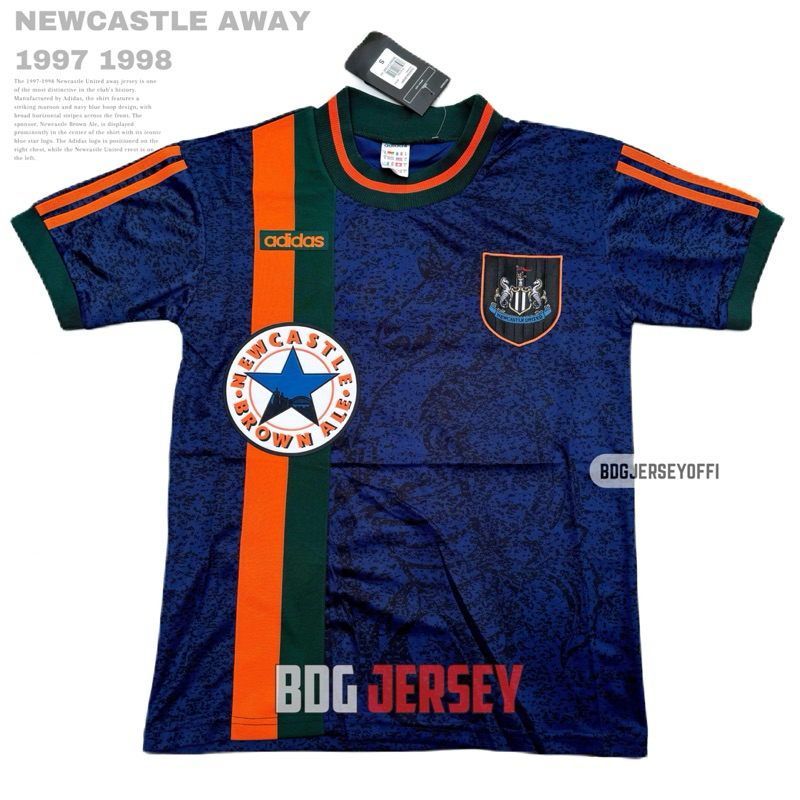 JERSEY RETRO NEWCASTLE AWAY OFFICIAL 1997 1998 GRADE ORI TOP