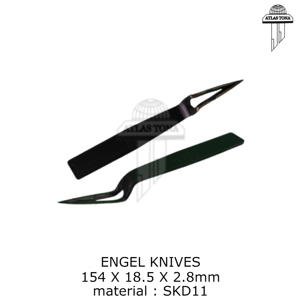 Pisau Potong Industri Engel Knives Material SKD11 - Bisa Custom Ukuran Material Dimensi