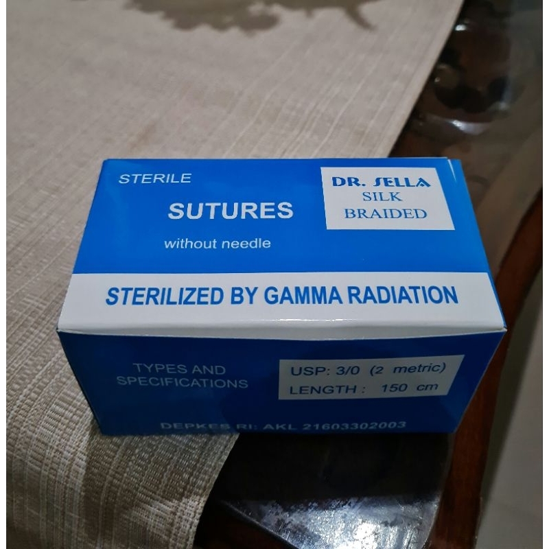 dr. Stella silk braided suture without needle 3/0