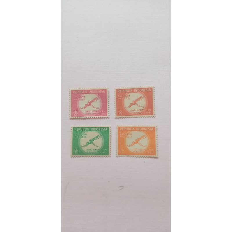 

perangko indonesia thn 1960. set 4.keping.