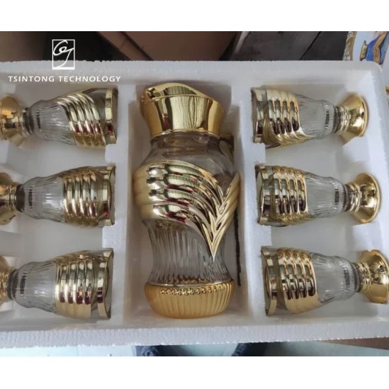 2 Set Arab Perangkat minum teh gelas kopi tanpa pinggang