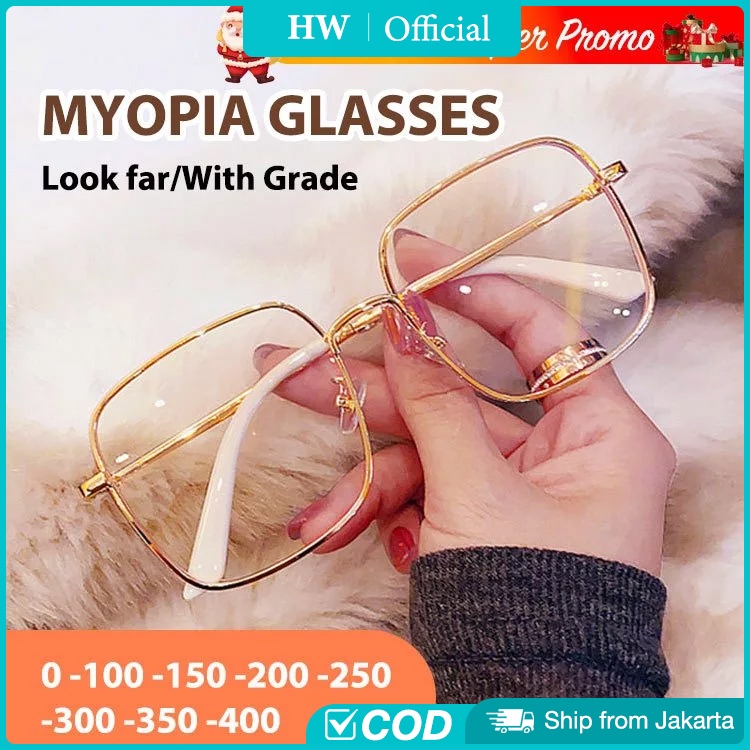 HW Kacamata Minus Wanita Korean Style Frame Kacamata Minus Mura Kacamata Minus Frame Bening Kacamata