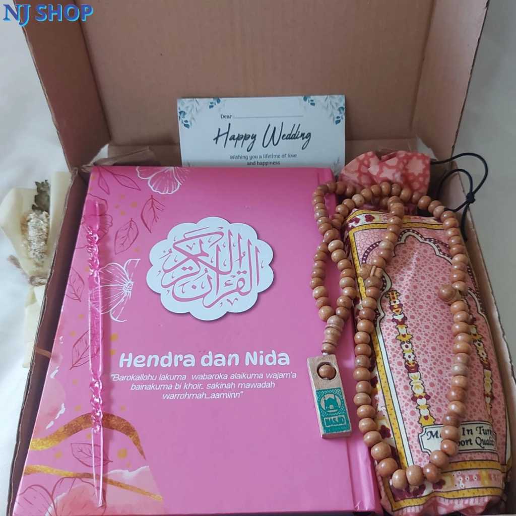 [AL-QURAN] - Hampers Gift Set Wedding Series Quran Custom Nama Hadiah Kado Seserahan Pernikahan A5/A
