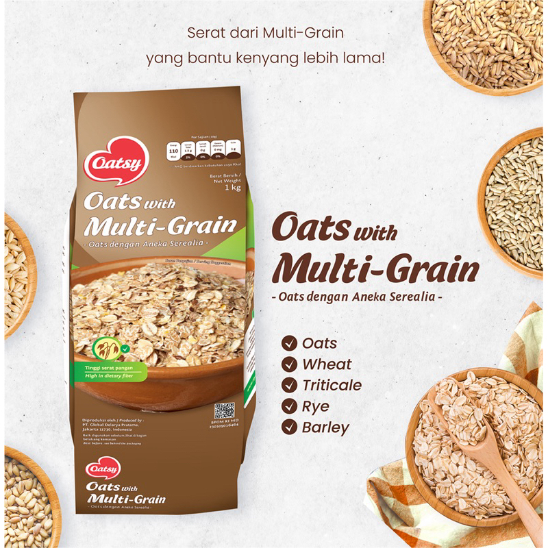 

OATSY Oats with Multi Grain 750 gr oats dengan aneka serealia