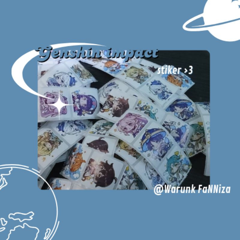 

[BACA DESKRIPSI] Stiker Genshin impact