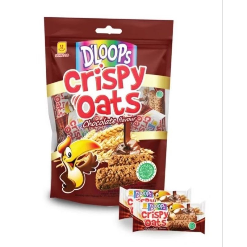 

DLOOPS CRISPY OATS COKLAT / STRAWBERRY 100GR