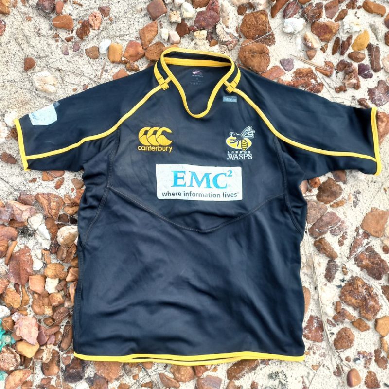 Jersey Vintage Rugby London WASPS 11/13 second original murah pria wanita kaos baju ori