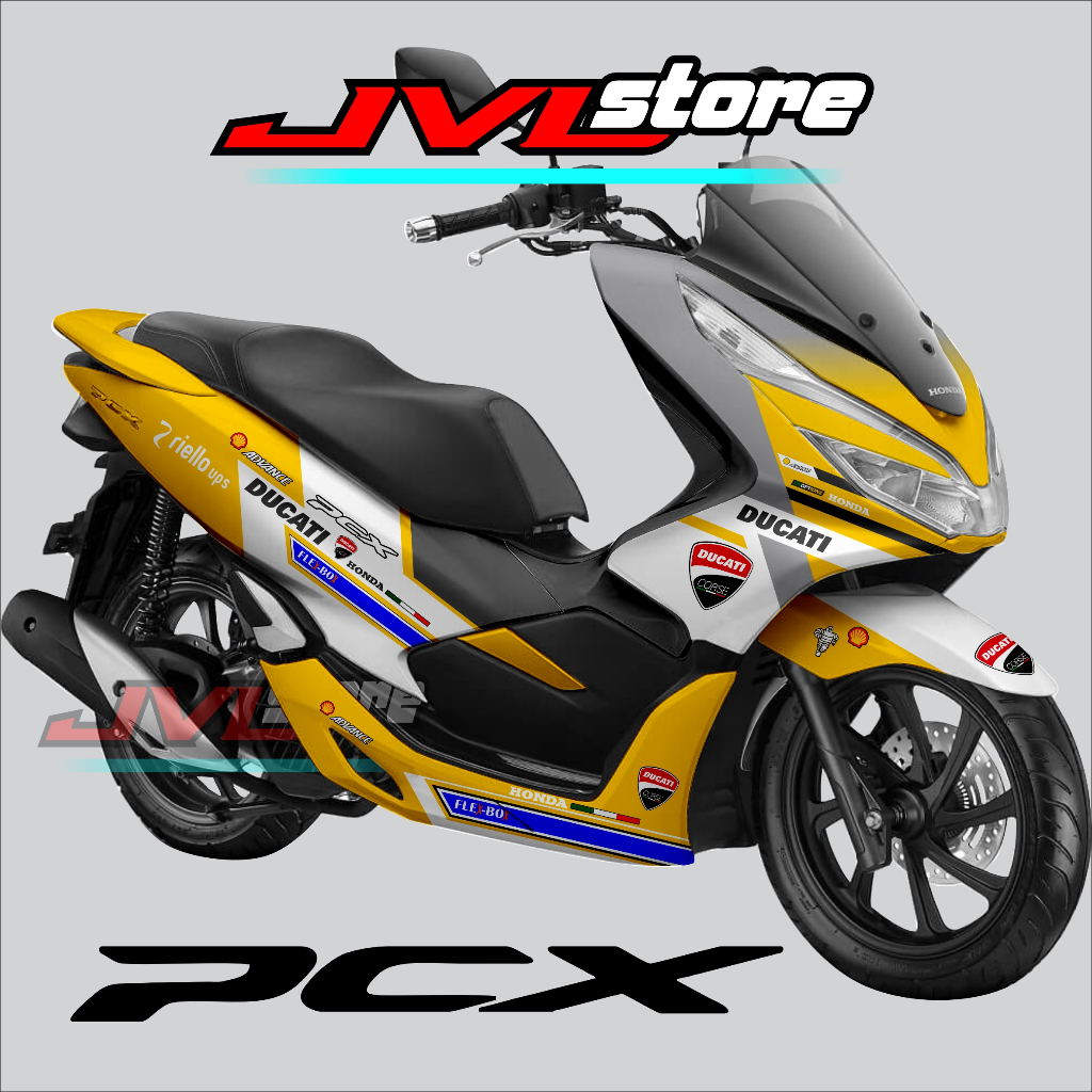 D015 Sticker Decals Honda Pcx 150 Full Body Motif Ducati / Pcx 150 / Pcx 160 Custom / jvlstore1