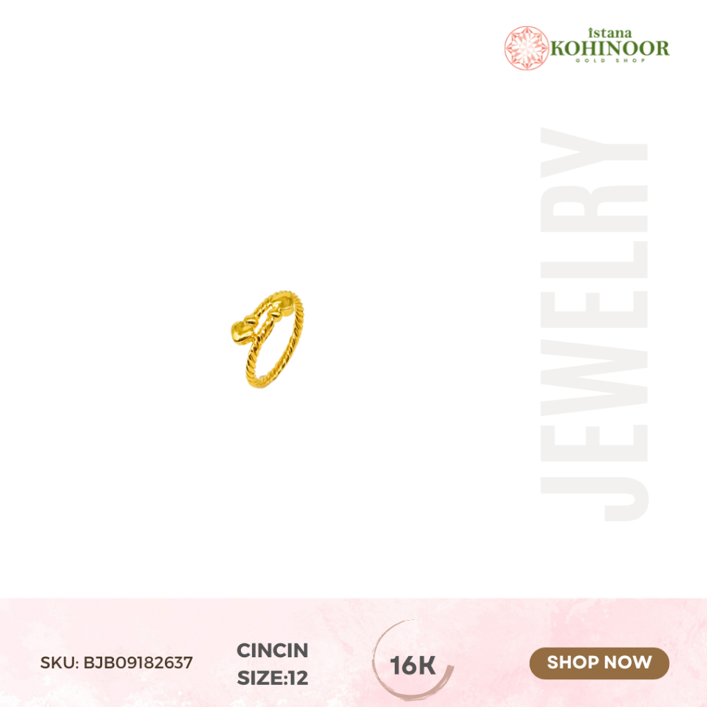 KOHINOOR CINCIN EMAS 16K POLOS EMAS RINGS YELLOW GOLD