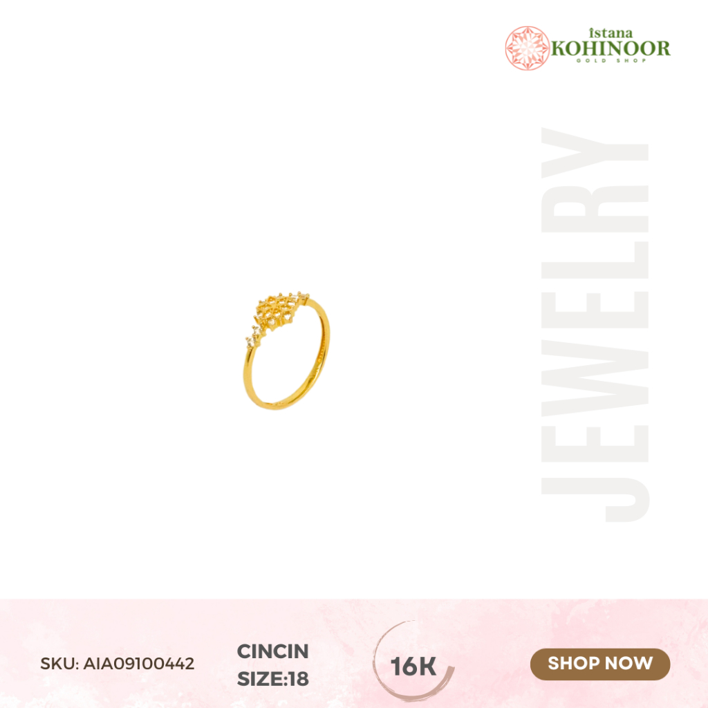 KOHINOOR CINCIN VARIASI EMAS 16K EMAS RING GOLD YELLOW