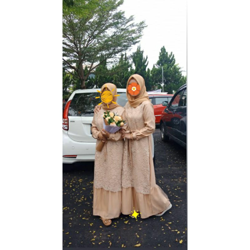 PRELOVED - GAMIS BROKAT REMAJA MEWAH || DRESS BROKAT || GAMIS BROKAT SERAGAMAN (JAHIT SENDIRI)