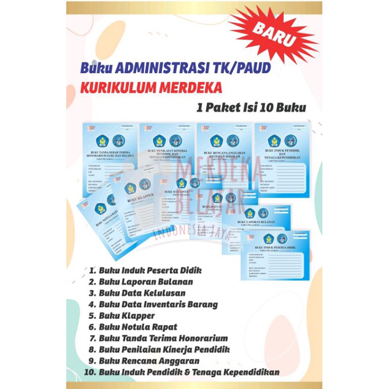 

ART Y8L BaruPAKET 1 Buku Administrasi Guru Kelas PAUD TK KURIKULUM MERDEKA