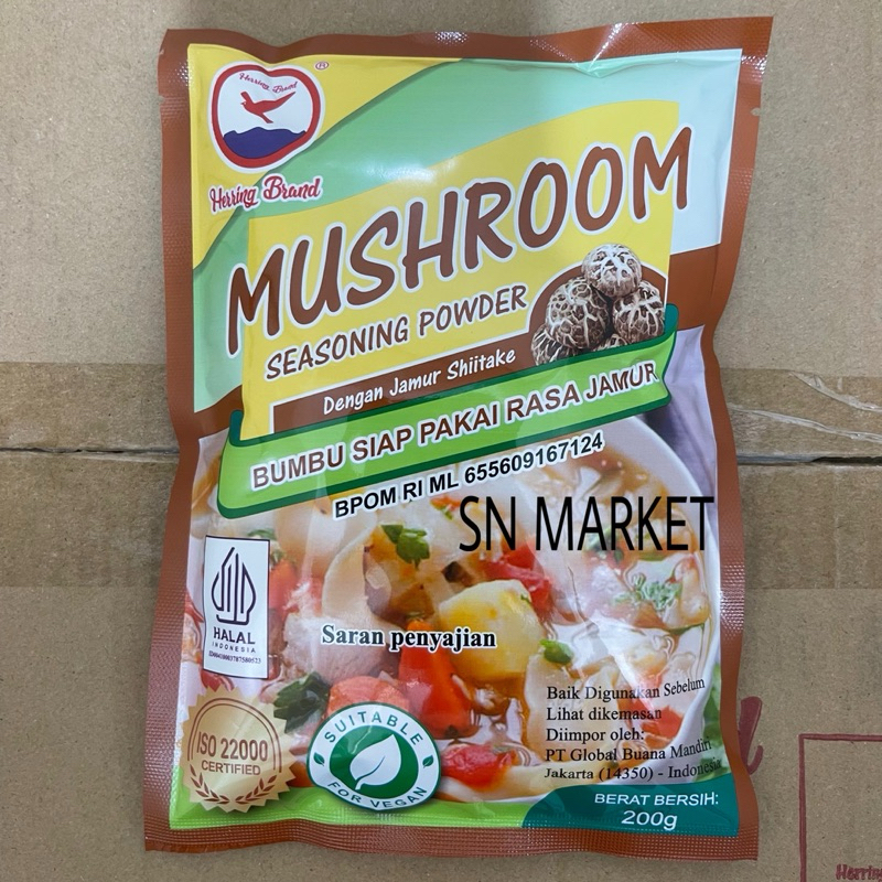 

Herring Brand Mushroom Seasoning Powder / Kaldu Jamur Shitake 200 gr