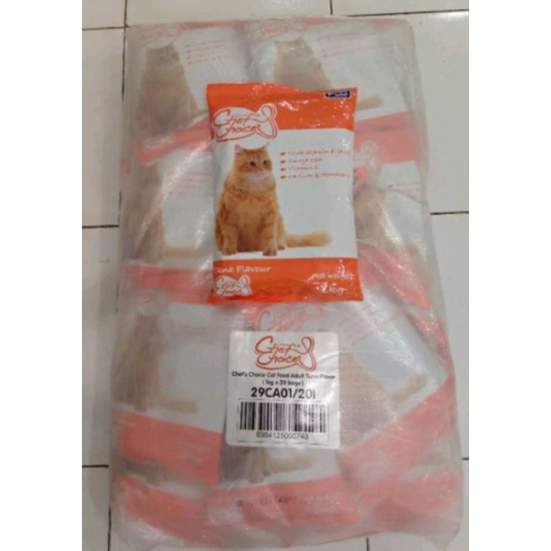 (GRAB/INSTAN) CHEF CHOICE ADULT CAT FOOD TUNA FLAVOUR 20KG