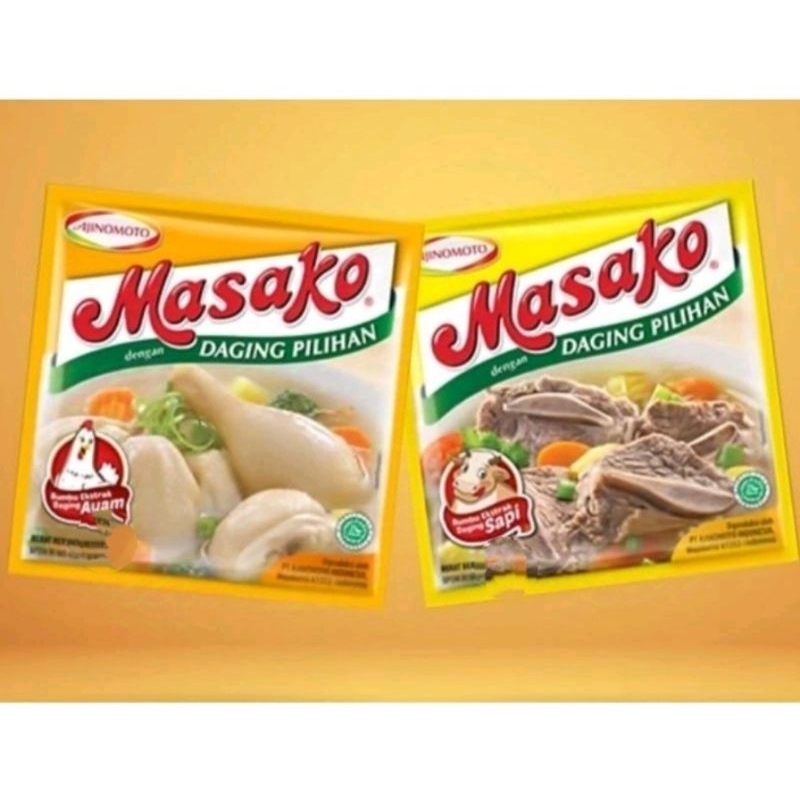 

Masako Kaldu Ayam / Sapi Bumbu Masak Instan 1 renceng