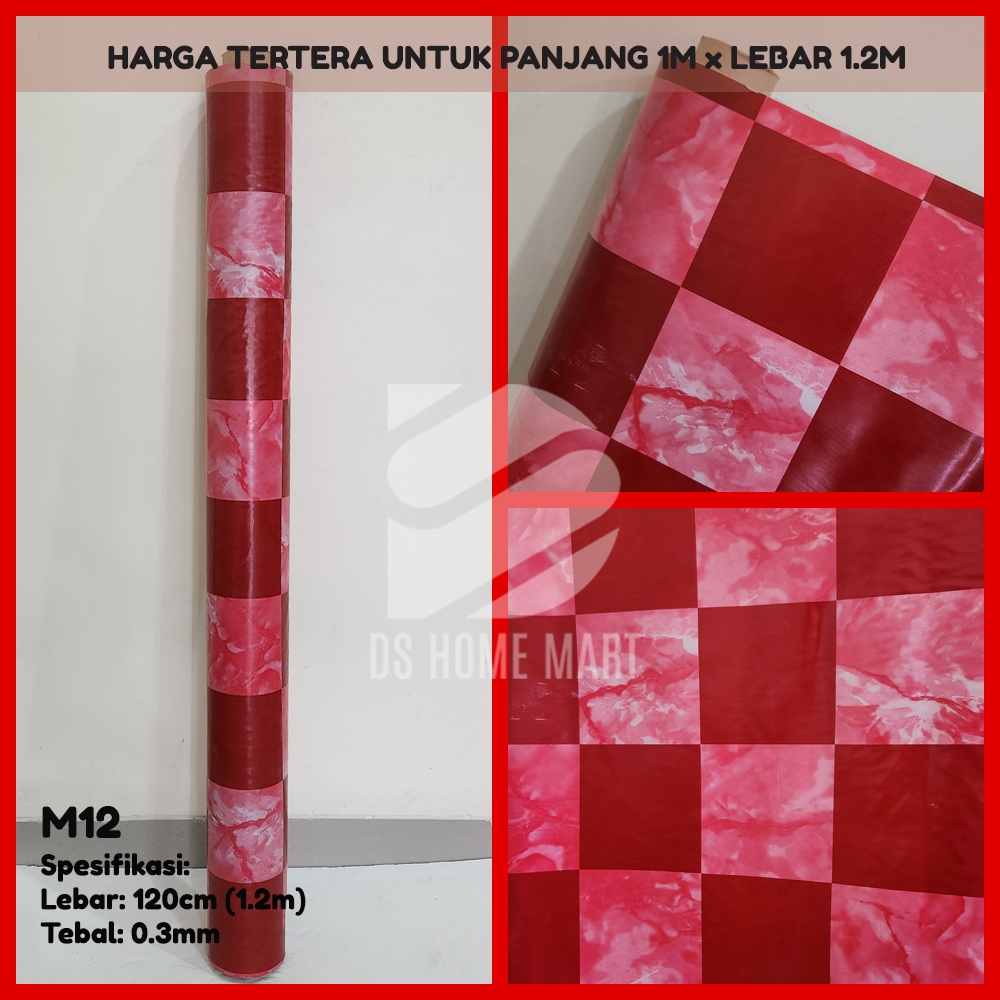 M12 - PER METER Karpet Lantai Tikar Plastik Taplak Meja Vinyl METERAN Lebar 1.2m