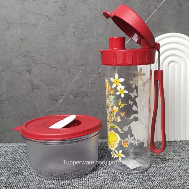 Paket Lunch Box dengan Tumbler bisa untuk botol minum Infused Water dan mangkuk sup microwaveable - 