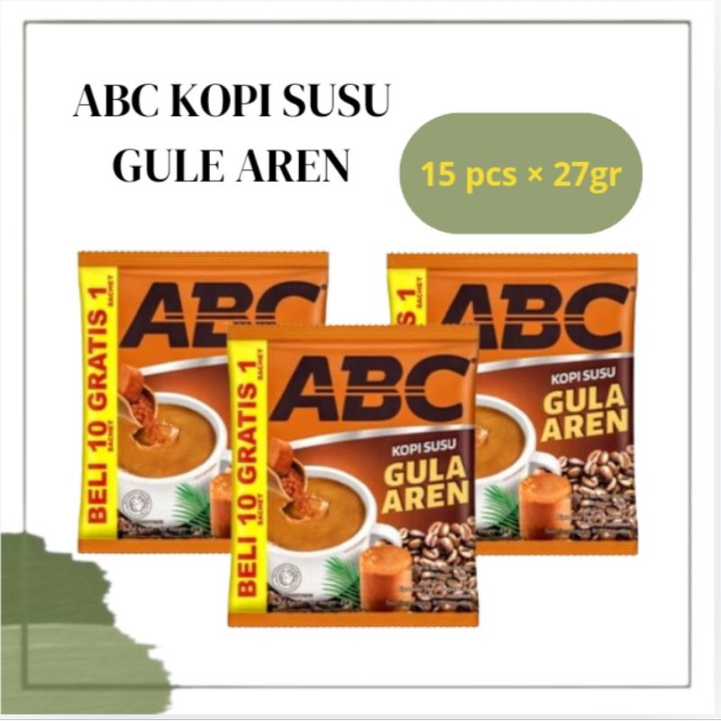 

ABC Kopi Susu Gula Aren 27gr 1 Renceng 15pcs