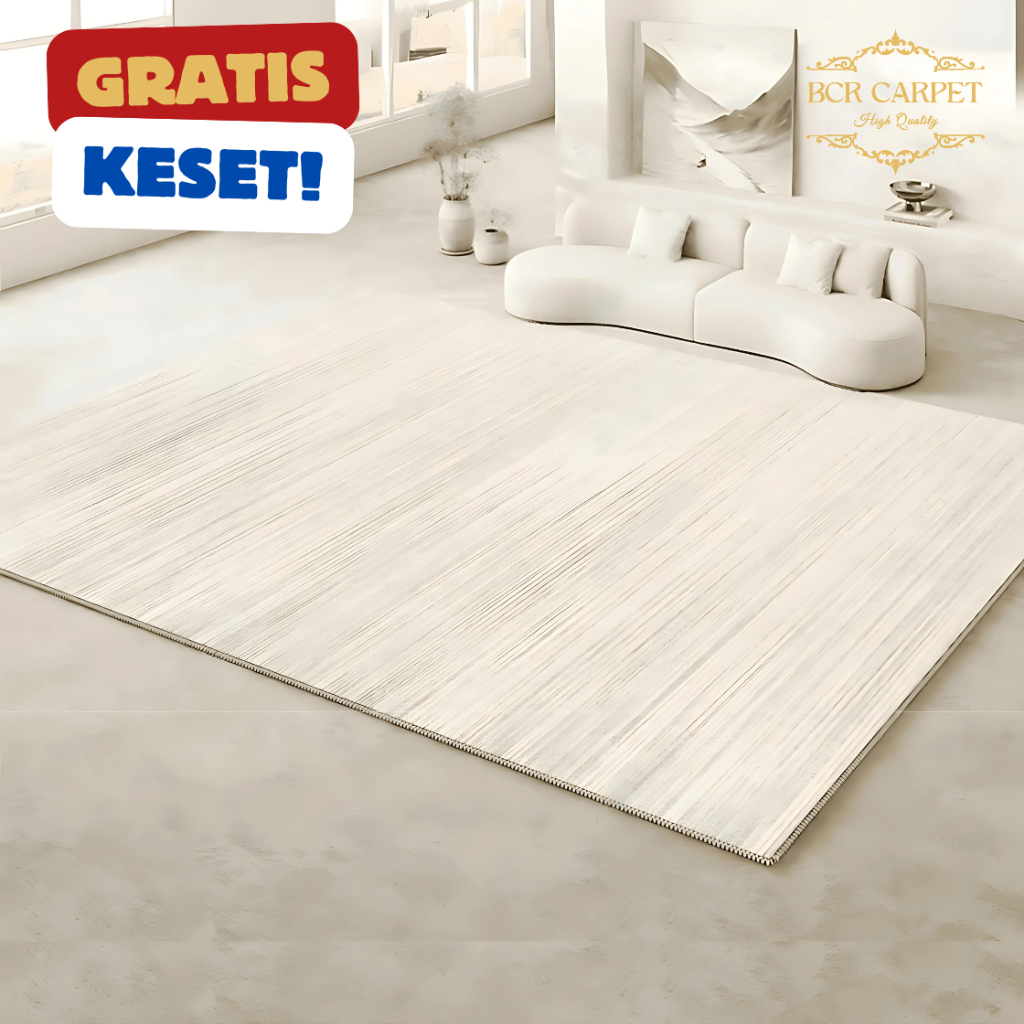 Karpet Lantai Aesthetic Premium 200x300 cm 180x250 120x200 Murah Ruang Tamu Halus Lembut BCR Carpet