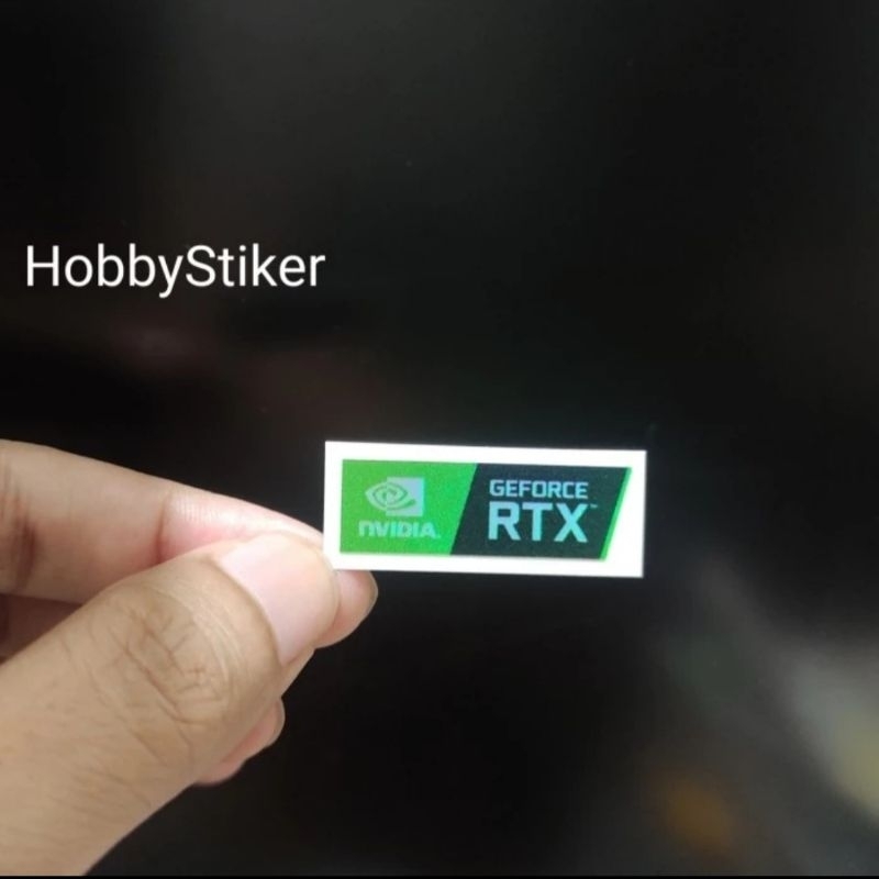 Stiker custom nvidia rtx efek hologram untuk pc laptop