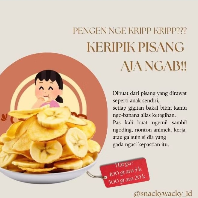 

keripik pisang 500 gram & 1 kg