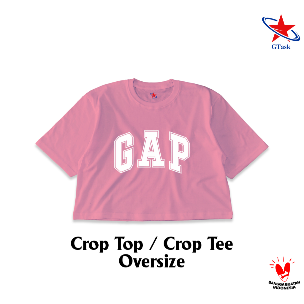 Kaos CropTop Oversize Viral | Baju Crop Top Oversized Hijab | Basic Crop Tee Gaprux Terlaris