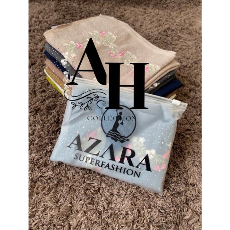 AHC SCARVERS HIJAB SEGI EMPAT PARIS PAYET BUNGA BORDIR AZARA BUCKLE POUCH || HIJAB BORDIR
