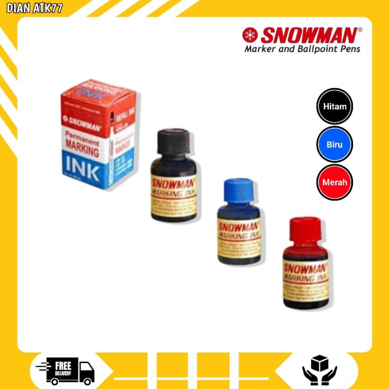 

INK Refil Snowman Marker [1Pcs] Isi Tinta Spidol Snowman Permanen/ Isi Tinta Spidol Marker