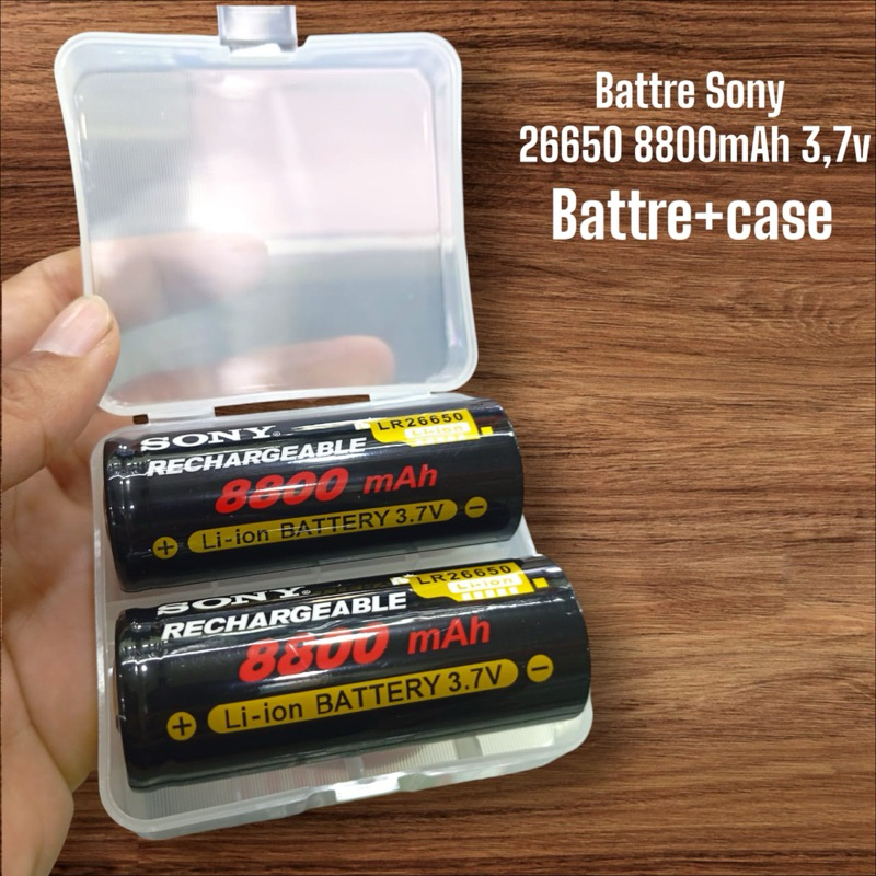 Battre Ord 26650 Sony 8800mAh 3.7v battre recharger/isi ulang ujang flat batre senter dl